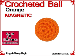 Orange Crochet Ball | 5/8 Inch (16mm) | Magnetic