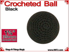 Black Crochet Ball | 1 3/8 Inch (35mm)