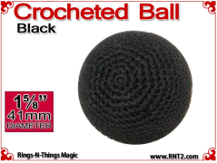 Black Crochet Ball | 1 5/8 Inch (41mm)