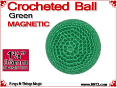 Green Crochet Ball | 1 3/8 Inch (35mm) | Magnetic