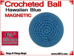 Hawaiian Blue Crochet Ball | 1 3/8 Inch (35mm) | Magnetic