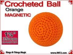 Orange Crochet Ball | 1 3/8 Inch (35mm) | Magnetic