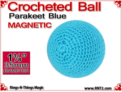 Parakeet Blue Crochet Ball | 1 3/8 Inch (35mm) | Magnetic