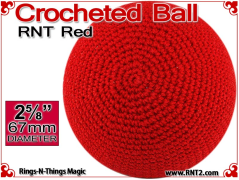 RNT Red Crochet Ball | 2 5/8 Inch (67mm)