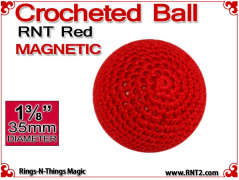 RNT Red Crochet Ball | 1 3/8 Inch (35mm) | Magnetic