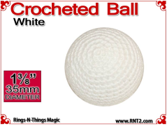 White Crochet Ball | 1 3/8 Inch (35mm)