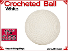 White Crochet Ball | 1 5/8 Inch (41mm)