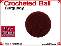 Burgundy Crochet Ball | 1 1/8 Inch (28mm)