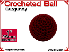 Burgundy Crochet Ball | 1 Inch (25mm)