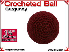 Burgundy Crochet Ball | 1 3/8 Inch (35mm)