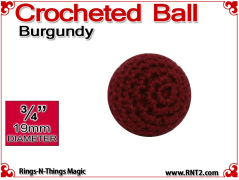 Burgundy Crochet Ball | 3/4 Inch (19mm)