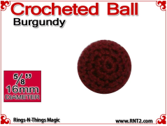 Burgundy Crochet Ball | 5/8 Inch (16mm)