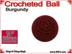 Burgundy Crochet Ball | 7/8 Inch (22mm)