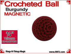 Burgundy Crochet Ball | 3/4 Inch (19mm) | Magnetic