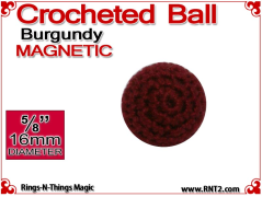 Burgundy Crochet Ball | 5/8 Inch (16mm) | Magnetic