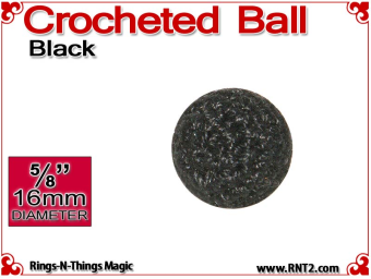 Black Crochet Ball | 5/8 Inch (16mm)