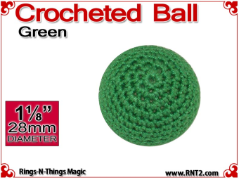 Green Crochet Ball | 1 1/8 Inch (28mm)