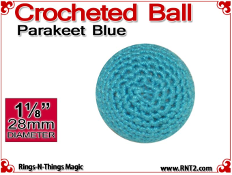 Parakeet Blue Crochet Ball | 1 1/8 Inch (28mm)