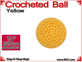 Yellow Crochet Ball | 7/8 Inch (22mm)