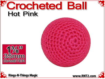 Hot Pink Crochet Ball | 1 3/8 Inch (35mm)