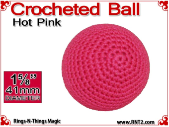Hot Pink Crochet Ball | 1 5/8 Inch (41mm)