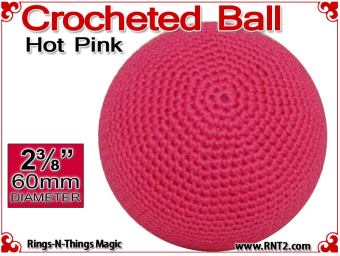Hot Pink Crochet Ball | 2 3/8 Inch (60mm)