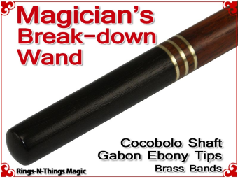 Magicians Break-Down Wand | Cocobolo & Ebony