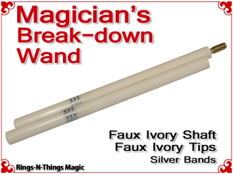 Magicians Break-Down Wand | Ivory & Ivory Tips