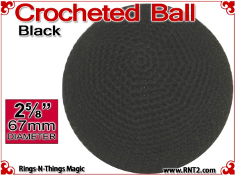 Black Crochet Ball | 2 5/8 Inch (67mm)