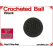 Black Crochet Ball | 7/8 Inch (22mm)