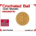 Gold Metallic Crochet Ball | 7/8 Inch (22mm) | Magnetic