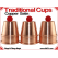 Traditional Tapered Cups | Copper | Satin Finish 1