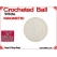 White Crochet Ball | 1 1/8 Inch (28mm) | Magnetic