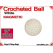 White Crochet Ball | 5/8 Inch (16mm) | Magnetic