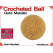 Gold Metallic Crochet Ball | 1 3/8 Inch (35mm)