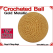 Gold Metallic Crochet Ball | 1 7/8 Inch (47mm)