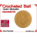 Gold Metallic Crochet Ball | 1 3/8 Inch (35mm) | Magnetic