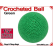Green Crochet Ball | 1 7/8 Inch (47mm)