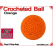 Orange Crochet Ball | 1 3/8 Inch (35mm)