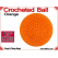 Orange Crochet Ball | 1 7/8 Inch (47mm)