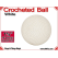 White Crochet Ball | 1 5/8 Inch (41mm)