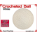 White Crochet Ball | 1 7/8 Inch (47mm)