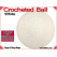 White Crochet Ball | 2 3/8 Inch (60mm)