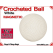 White Crochet Ball | 1 5/8 Inch (41mm) | Magnetic