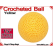 Yellow Crochet Ball | 1 7/8 Inch (47mm)