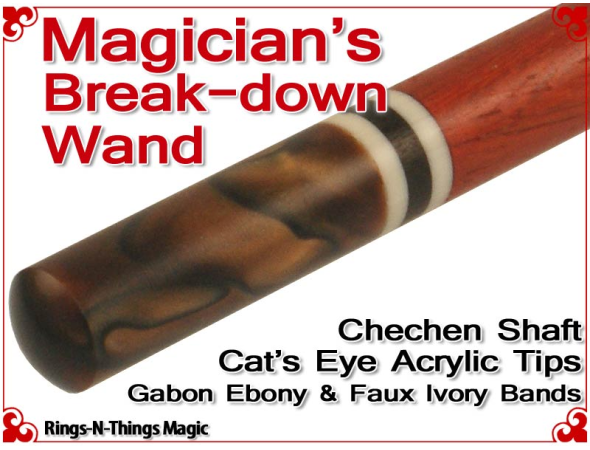 Magicians Break-down Wand | Chechen & Cat's Eye Swirl