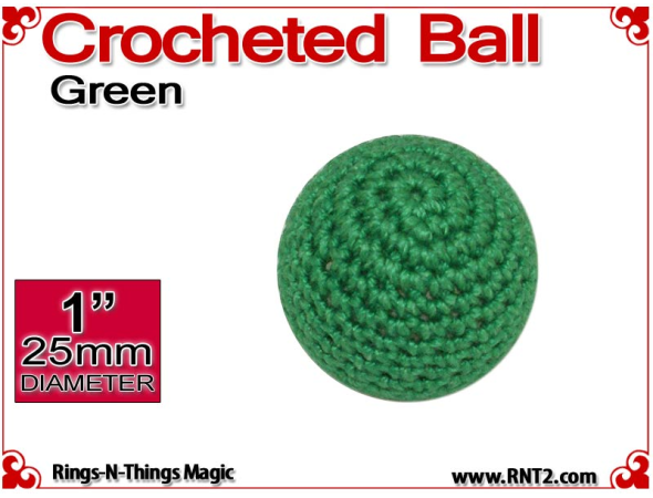 Green Crochet Ball | 1 Inch (25mm)