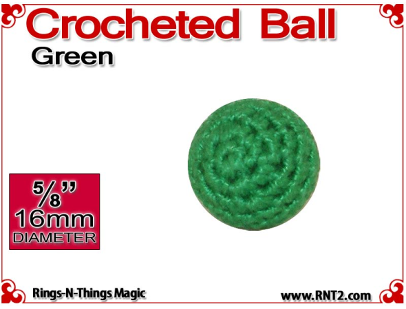 Green Crochet Ball | 5/8 Inch (16mm)