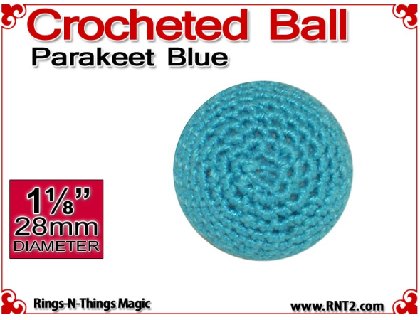 Parakeet Blue Crochet Ball | 1 1/8 Inch (28mm)