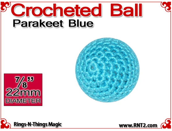 Parakeet Blue Crochet Ball | 7/8 Inch (22mm)